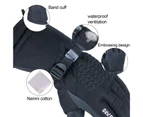 Winter Thick Warm Waterproof Windproof Touch Screen Ski Gloves Cycling Mittens-Black