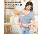 Baby Travel Supplies Baby Sling Sling Baby Sling, Hands-Free Baby Sling, Light, Breathable And Soft,Light Gray