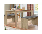 Artiss Dining Table 4 Seater Wooden Kitchen Tables Oak 120cm Cafe Restaurant