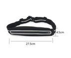 Men's and women's multi-function sports invisible body bag,outdoor fitness night running waterproof -deep black