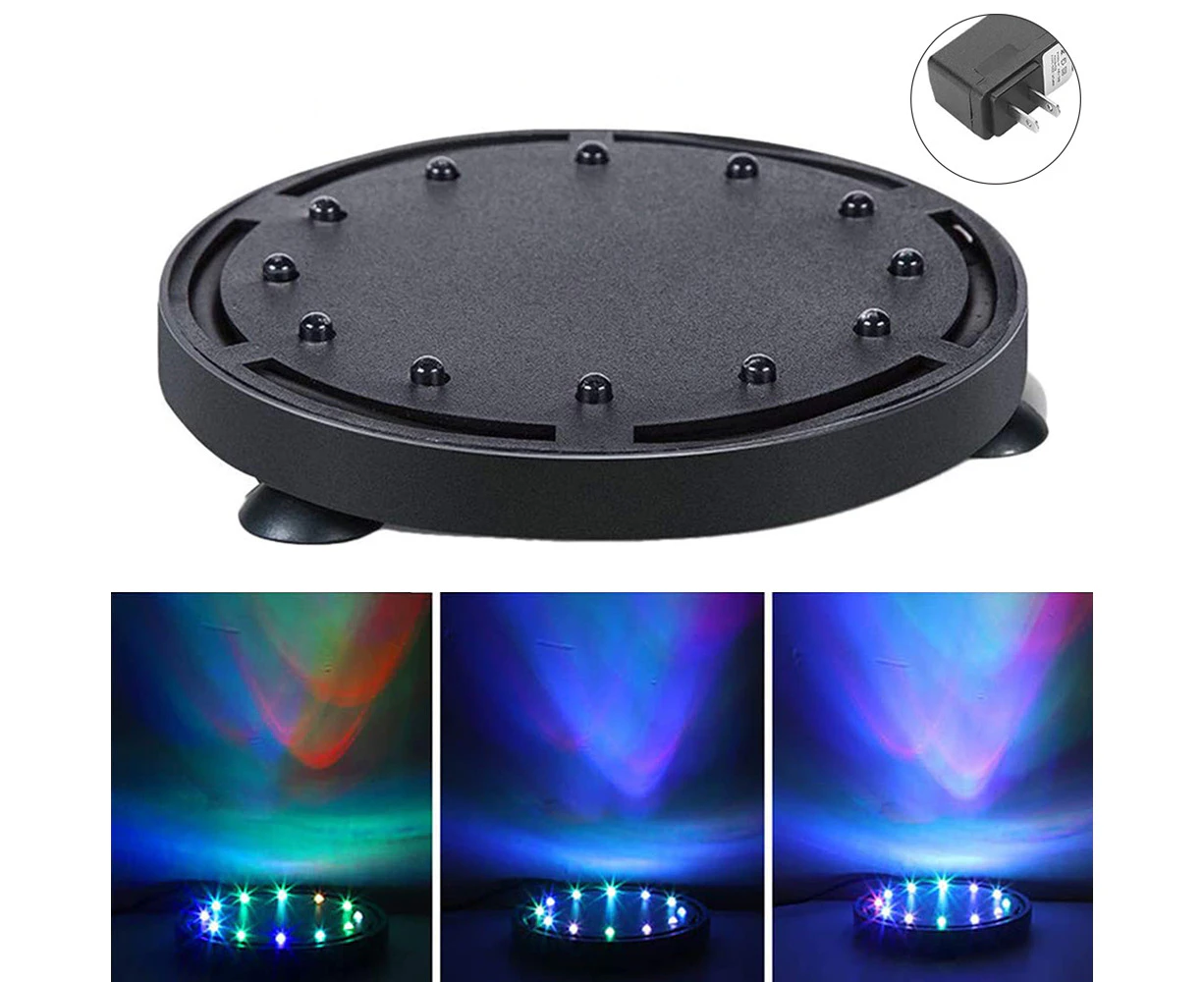 Aquarium Bubble Led Lights Remote Controlled Air Stone Disk, With Effects For Fish Tank Decorations