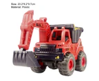 Auto Toy Polished Smoothly Innovative Plastic Children Excavator with Bucket for Child Red