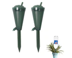 Plant Watering Spikes 2 Pack Auto Drippers Irrigation Devices Vacation Automatic Plants Water System,Green