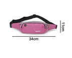 Waist Pack ,Waterproof HandsFree Wallets for Outdoors Workout Dog Walking Traveling Casual Cycling -pink