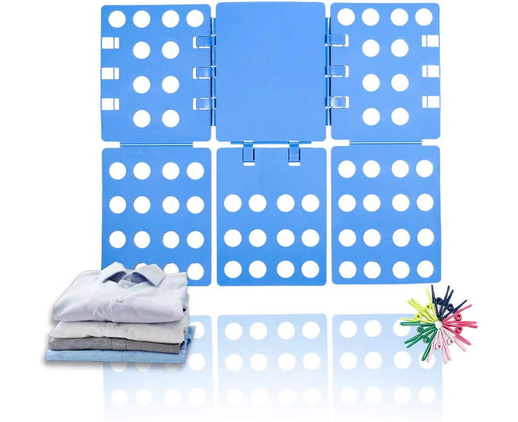 Laundry Folding Board Fold Laundry 56 x 68 cm Clothes Folding Board Clothes Folding Board T-Shirts Dresses Pants Towels (Blue)