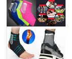 Minbaeg Ankle Sprain Brace Foot Support Bandage Achilles Tendon Strap Guard Protector Blue