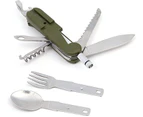 Outdoor Tableware, Folding Assemble Knife Fork,Travelling Folding Spoon, Camping Knife Kit Outdoor Tableware