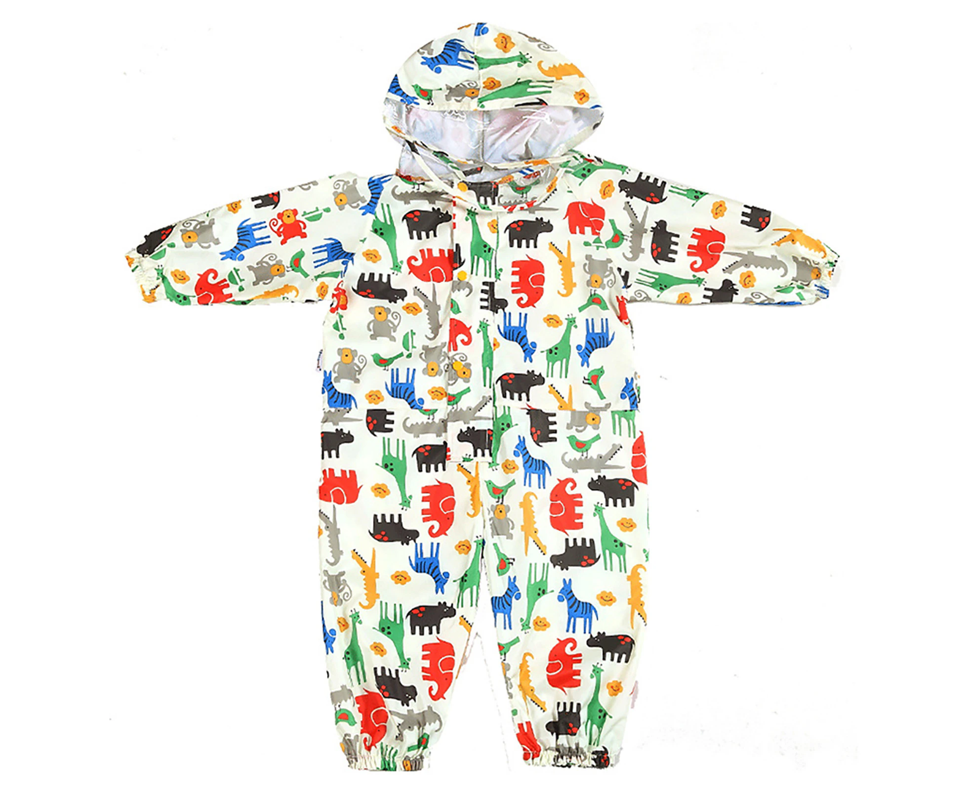 Cartoon Raincoat Kids Children Jumpsuit Rainwear Boy Girl Waterproof Poncho Yellow