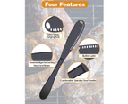 2PCS Butter Knife, A Serrated Edge, Cut Vegetables Or Fruits, Butter Spreader, Spread Bread. The Three-In-One Function Of A Curling Iron(Black).