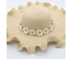 Sun Flower Hairband Decorative Multi-purpose Artificial Women Stylish Wreath Crown for Wedding White