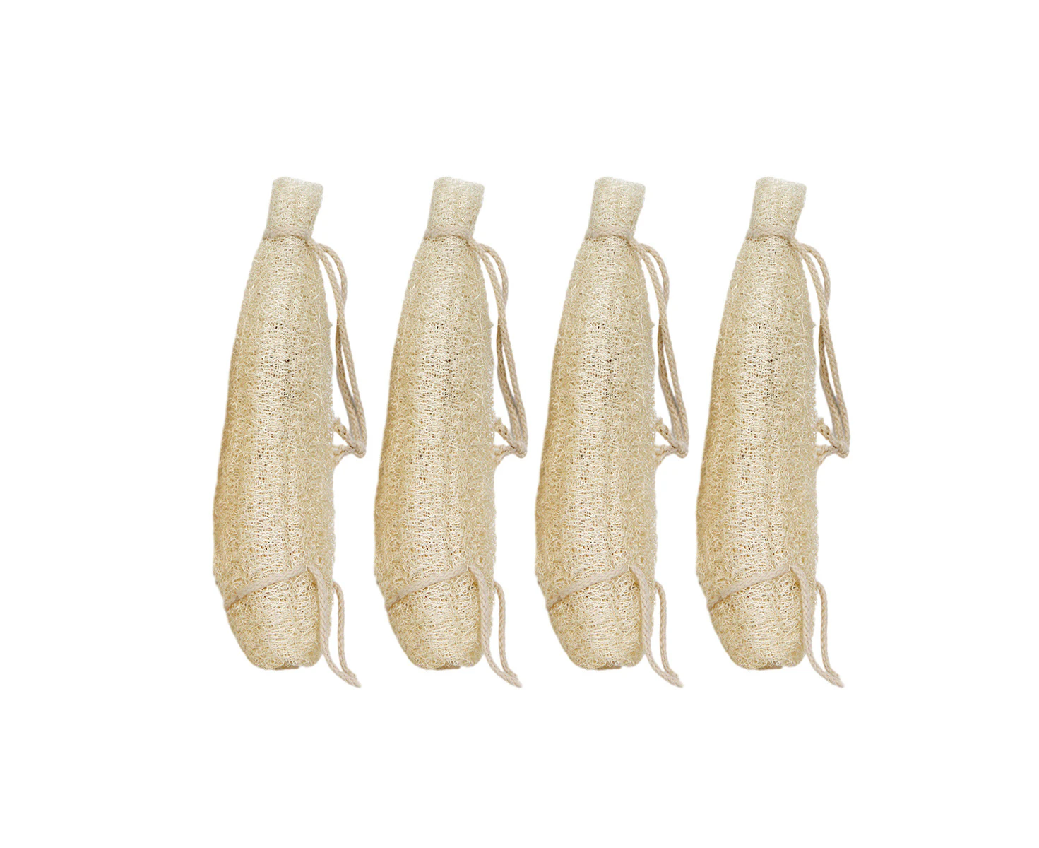 4PCS Natural Loofah Sponges Organic Luffa Bath Shower Sponge Exfoliating Body Back Scrubber