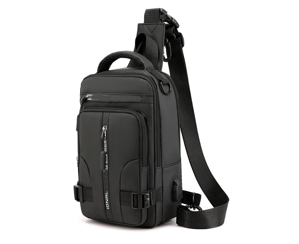 Waterproof cross-body backpack with straps for men