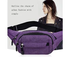 Water Proof Sports Waist Bag，Large Capacity Runner Gifts Travel Fanny PackOutdoor Sports Waist Bag -purple