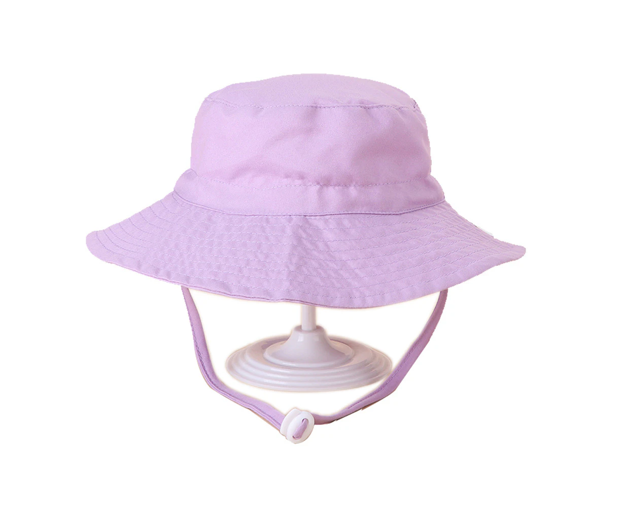 Spring And Summer Sun Hat, Girl Baby Breathable Quick Dry Beach Hat,Purple,M(54Cm)