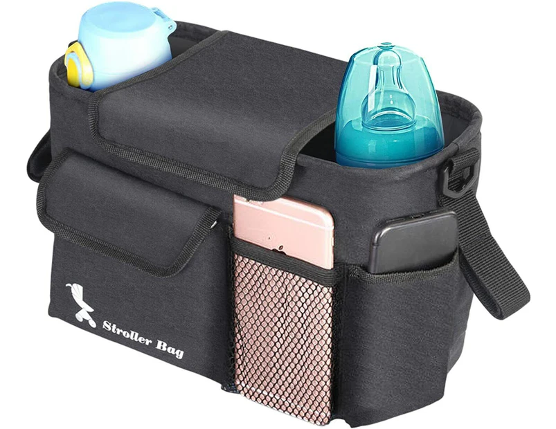 Baby Stroller Organiser Bag Mummy Pram Storage Buggy Storage Cup Bottle Holder