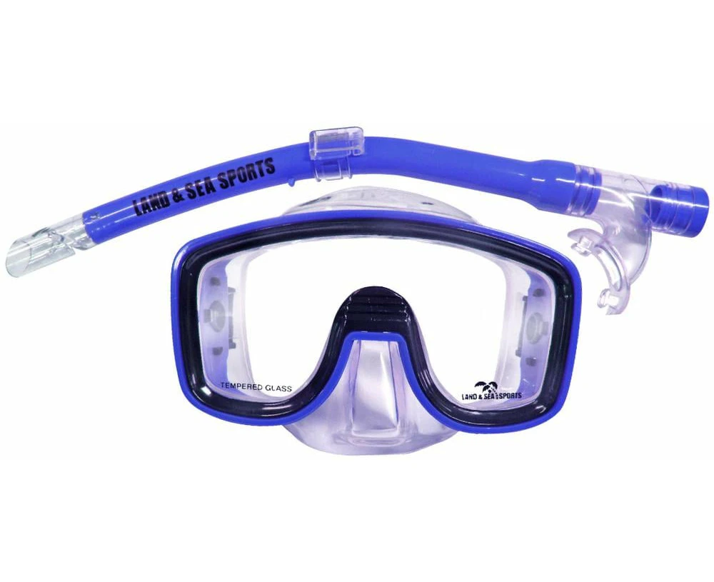 Lagoon Silitex Junior Mask & Snorkel Set (Trans Cobalt)