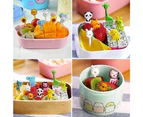 Food Fruit Fork Picks for Kids Cute Animals Bento Box Decor ForksCake Little Forks Dessert Forks