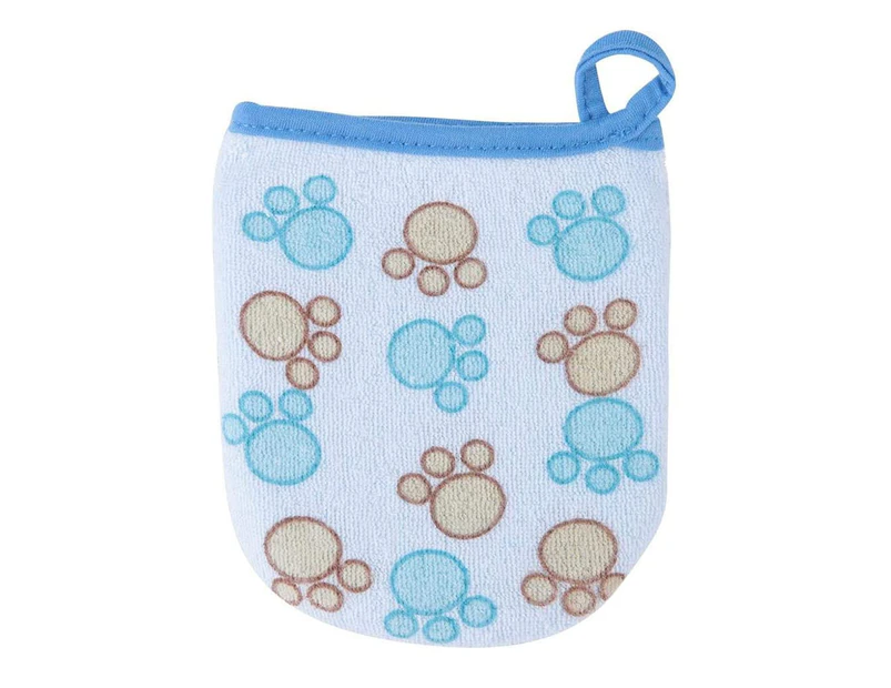 Baby Cartoon Shower Mittens Soft Bathing Sponge Suitable For Babies, Newborns And Children Shower Gloves,Blue