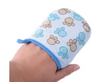 Baby Cartoon Shower Mittens Soft Bathing Sponge Suitable For Babies, Newborns And Children Shower Gloves,Blue