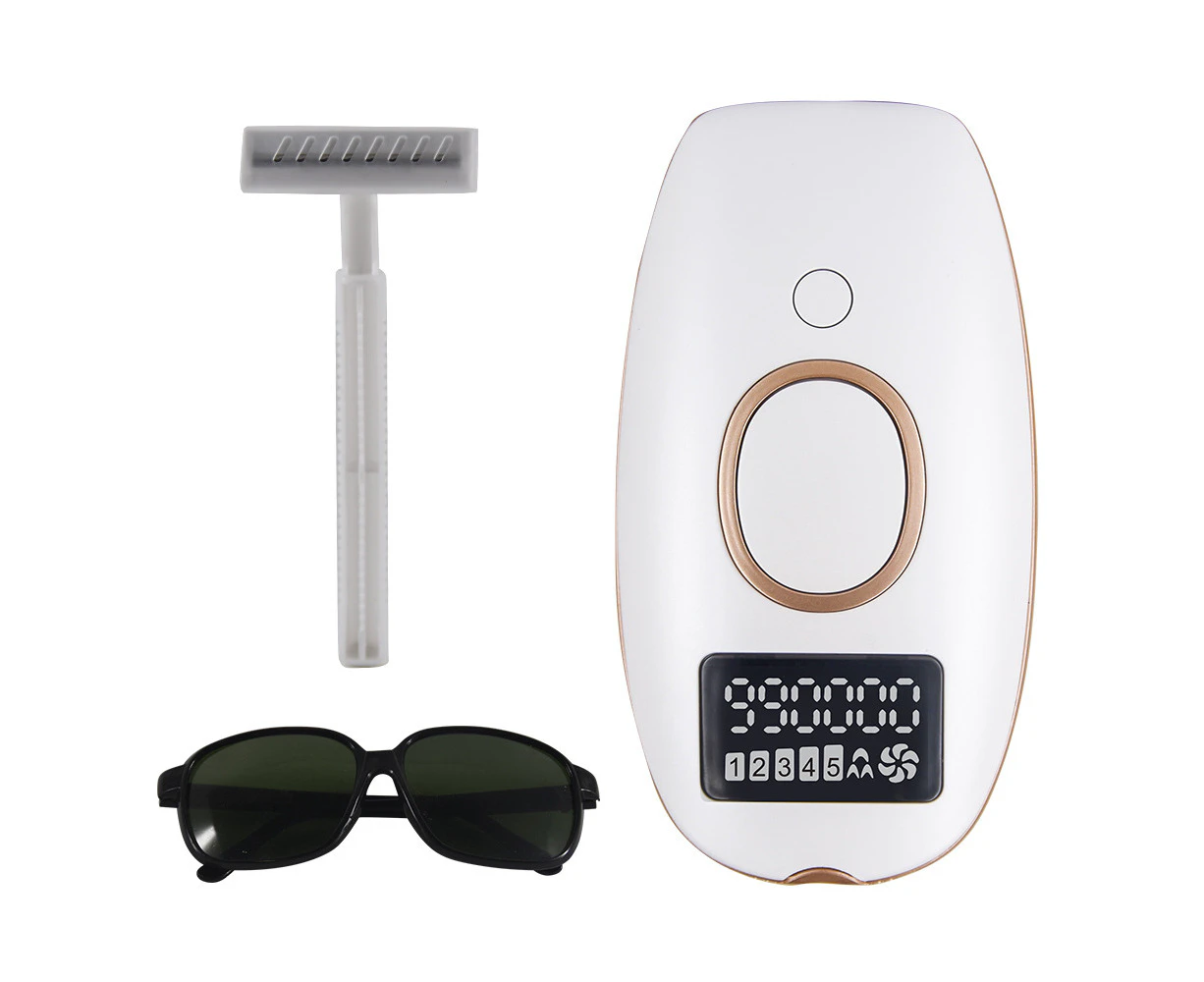 IPL Hair Removal Device At-Home Permanent Hair Remover Upgrade To 999,999 Flashes,Permanent Painless Laser Hair Removal Machine for Bikini/Legs/Underarm/Bo