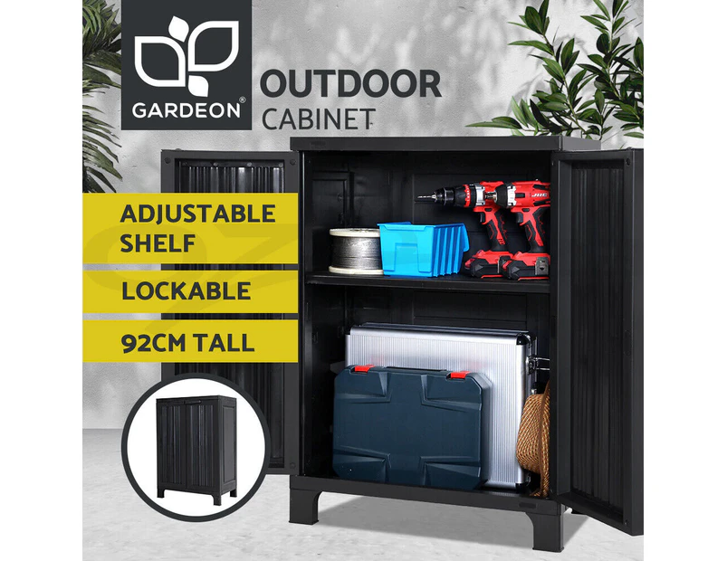 Gardeon Outdoor Storage Cabinet Cupboard Box Lockable Garden Sheds Adjustable