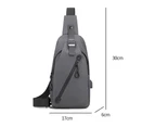 Men's Sling Bag， Shoulder Bags Sling Backpack with USB Charging Port