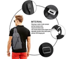Men's Sling Bag， Shoulder Bags Sling Backpack with USB Charging Port