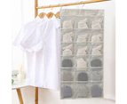 Double Side Socks Bra Underwear Wall Hanging Storage Bag Wardrobe Home Organizer-Pink 15 Grid