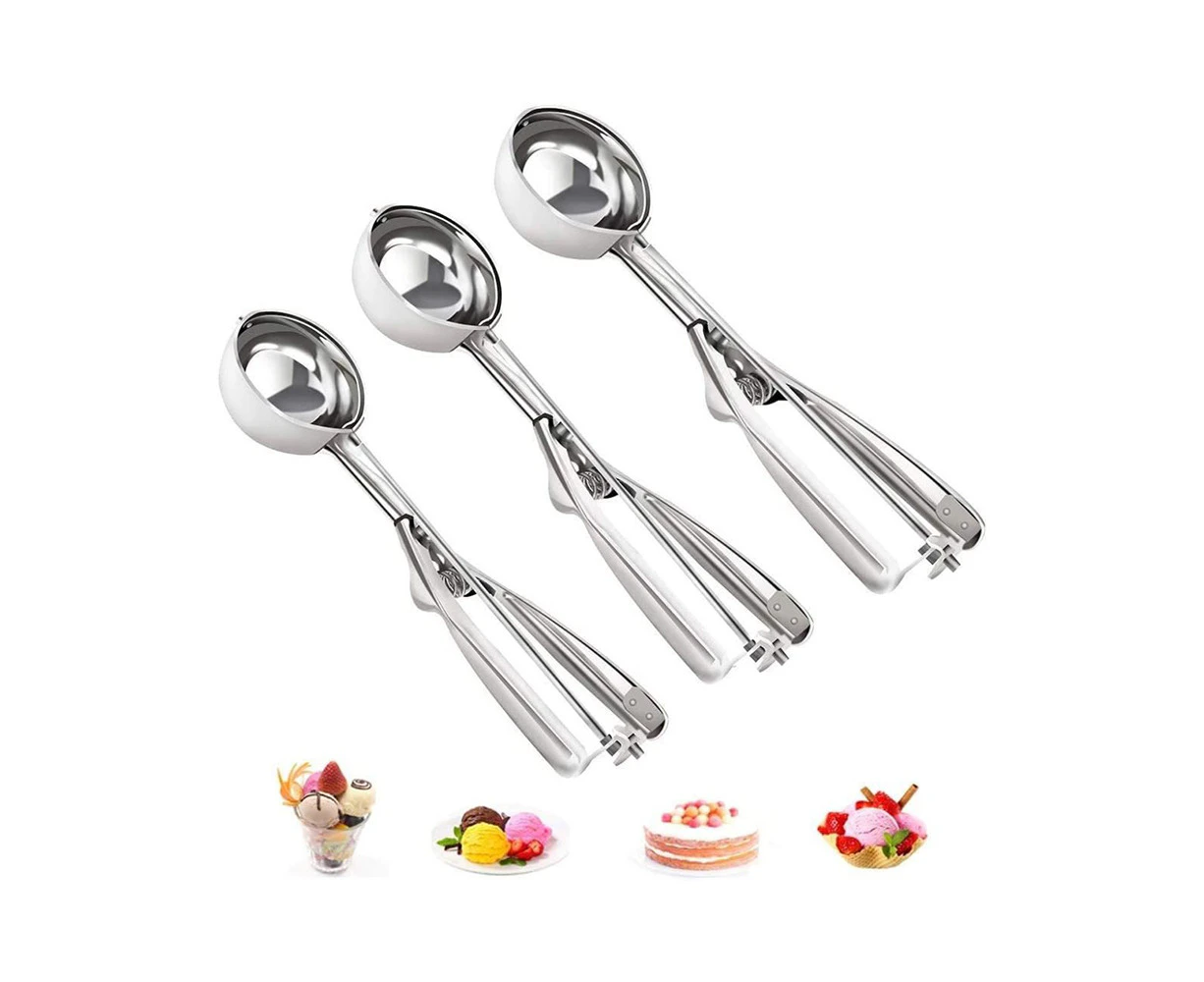 Cookie Scoop Ice Cream Scoop,3PCS Stainless Steel Baking Cookie Scoop