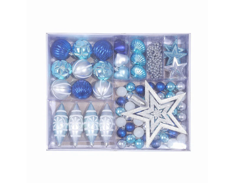 Christmas Tree Pendant Display Hanging Decorative Balls Xmas Showcase Ornament Blue