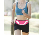 Reflective Running Waist Packs  for Women Men, Waterproof Adjustable Strap for Hiking Workout Trave -rose red