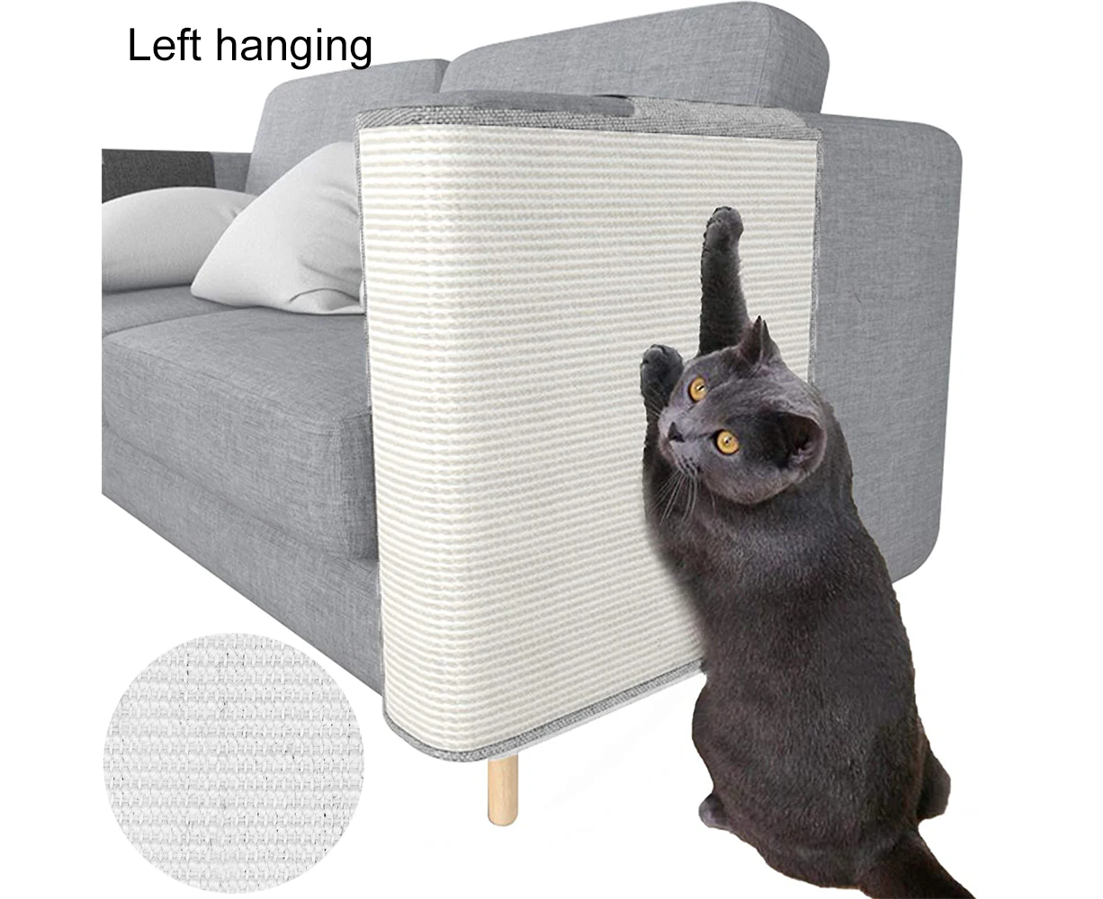 Couch Protector - Natural Sisal Furniture Protection from Cats - Corner cat Scratcher Couch for Bed,Chair,Sofa - Easy Installation,(left,left)