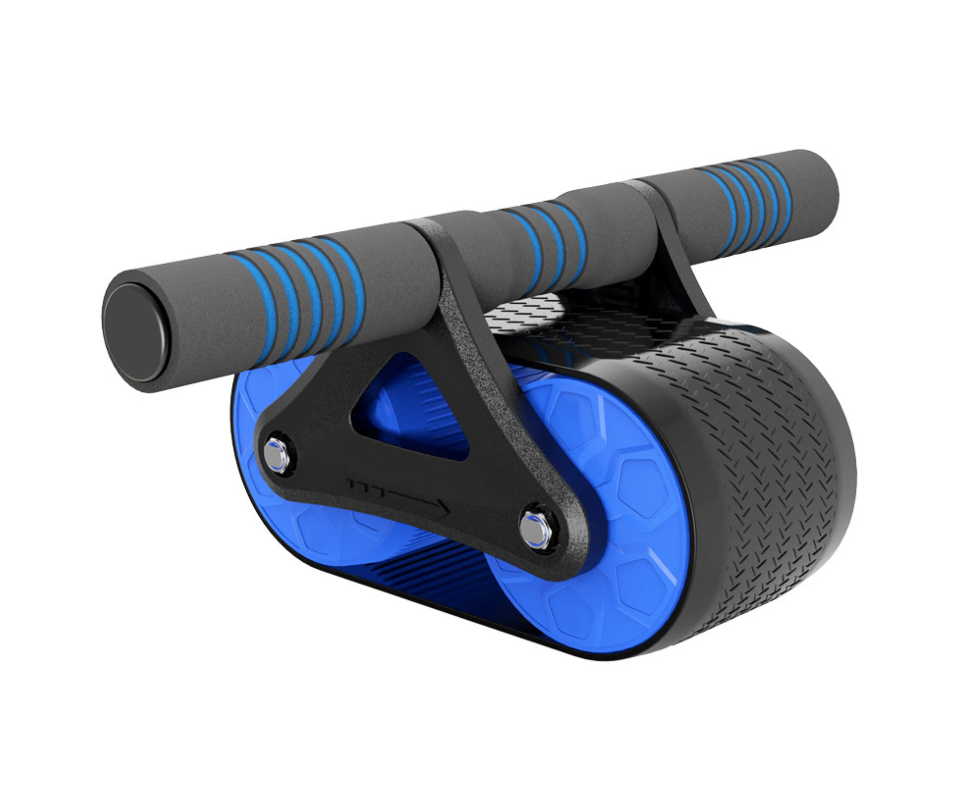 Ab Wheel Roller Non-slip Belly Core Trainer Sports Equipment Abdominal Fitness Gym Exercise Roller for Bodybuilding - Blue