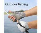 Sun Gloves for Men and women Kayaking, hiking, boating, driving, canoeing, rowing Gray M