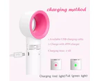 360o Mute Portable Bladeless Hand Held Mini No Leaf Handy Fan USB Cooler White