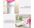 360o Mute Portable Bladeless Hand Held Mini No Leaf Handy Fan USB Cooler White