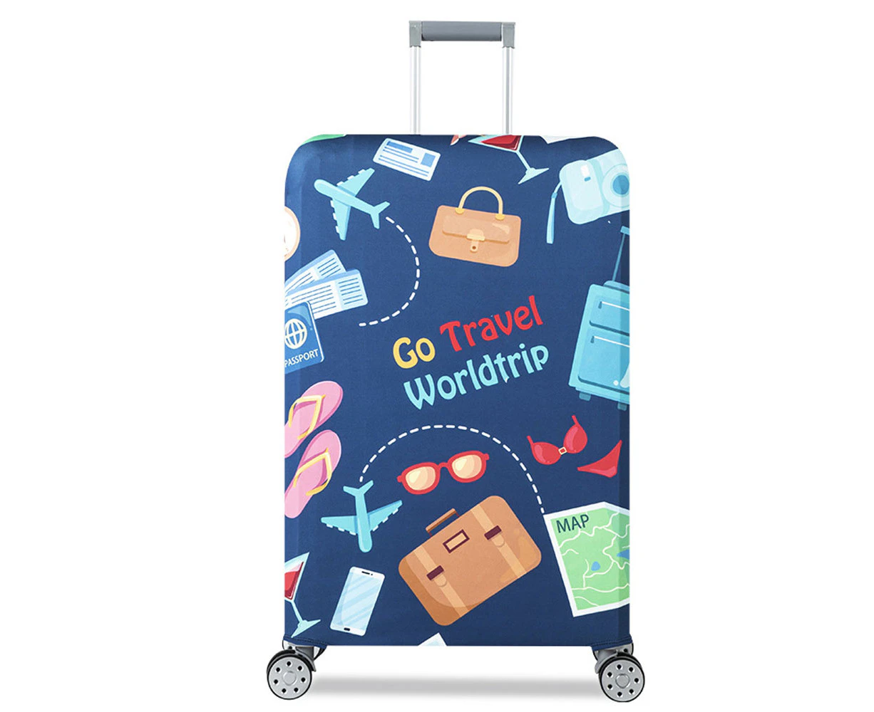 Elastic Travel Luggage Cover Travel Suitcase Protective Cover For Trunk Case, Colorful Luggage Cover(M),Style 4:,M