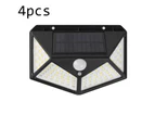 Solar Outdoor Lights 4 Pack, 270° Lighting Angle Motion Sensor Security Light, IP65 Waterproof Wall Light Solar Powered 100LED