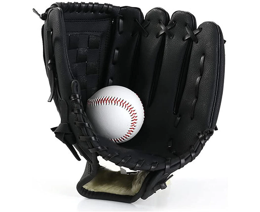 Baseball Glove Outdoor Baseball Sports Gloves 9.5 Inch Practice Glove Outfield Pitcher PU Ball Training Gloves