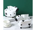 Cute Tissue Box Holders Cow Shape Decorative with Cute Toothpick Dispenser Funny for Bathroom,Living Room,Home,Office -style 2
