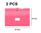 2 Pack 9-Pocket Expanding File, Plastic Expandable File Folder with Pockets,  Organizer Folder