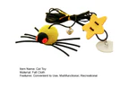 Cat Hanging Toy Elastic Rope Soft Tear-resistant Delicate Bell Relieve Stress Felt Cloth Swing Hanging Door Funny Cat Stick for Kitty-Yellow One Size