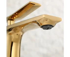 Single Handle Bathroom Faucet 1 Hole Mount Sink Modern Golden Polished Basin Mixer Taps Brass Faucets