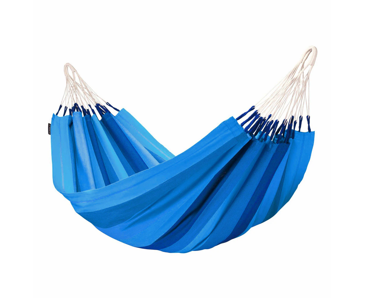 Double Colombian Hammock in Samoan Seas - Cotton Traditional Hammock for 2 people in Blue - by Pacific Hammocks