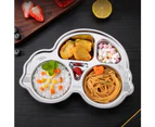 Stainless Car/Bus Plate, Rust Free, Safe Divided Platter For Toddlers And Kids, Bpa Free Plate,Style1