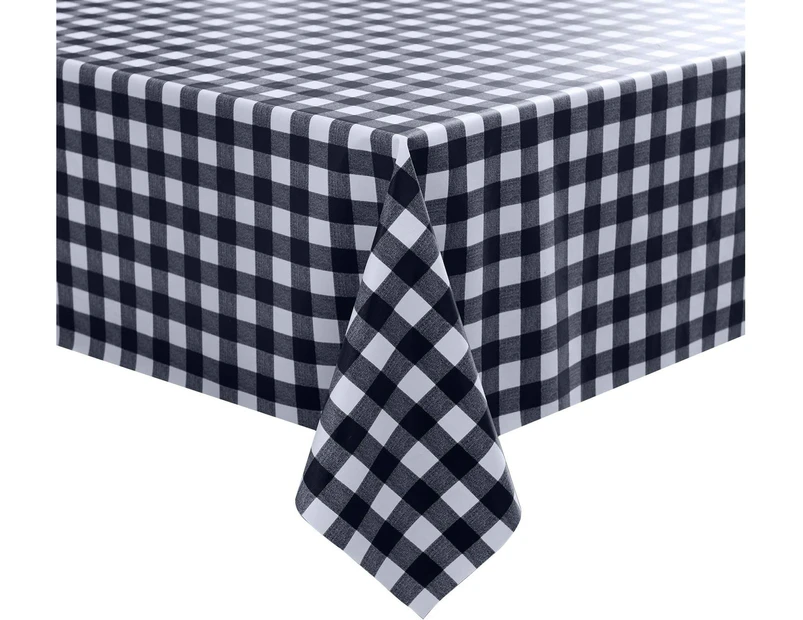 Black grid tablecloth 65*65cmWhite Table Cloth Waterproof Oil-Proof PVC Table Cover, Heavy Duty Easy Clean Wipeable Tablecloth