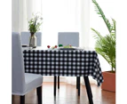 Black grid tablecloth 65*65cmWhite Table Cloth Waterproof Oil-Proof PVC Table Cover, Heavy Duty Easy Clean Wipeable Tablecloth