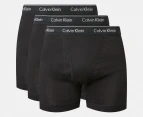 Calvin Klein Men's 100% Cotton Boxer Briefs 3-Pack - Black