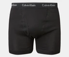 Calvin Klein Men's 100% Cotton Boxer Briefs 3-Pack - Black/Grey/White