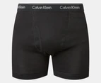 Calvin Klein Men's 100% Cotton Boxer Briefs 3-Pack - Black